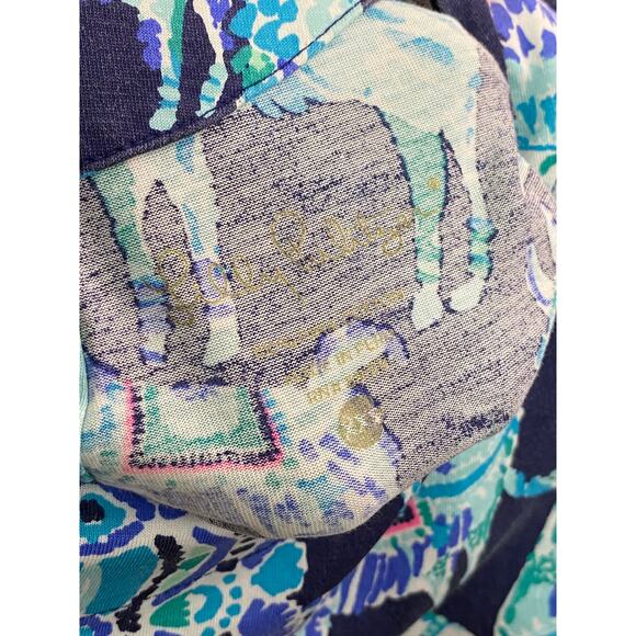 Lilly Pulitzer Beacon Alpaca My Bags Blue Mini Dress size XXS - Picture 6 of 11